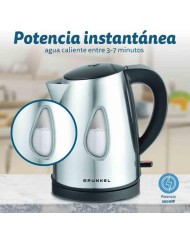 HERVIDOR DE AGUA 1 LT. 2200W. INOX. GRUNKEL