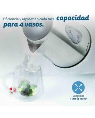 HERVIDOR DE AGUA 1 LT. 2200W. INOX. GRUNKEL