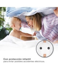 LADRON 4 ENCHUFES FRONTALES SIN INTERRUPTOR GSC