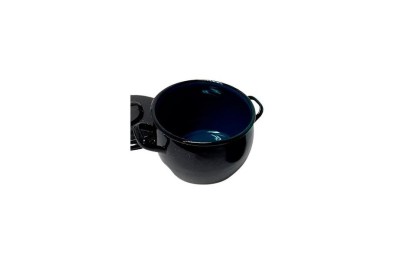 OLLA ABOMBADA ESMALTADA C/TAPA 16 CMS.