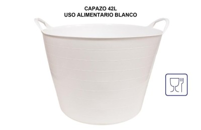 CAPAZO PLASTICO BLANCO PROMO 42LTS. USO ALIMENTARIO