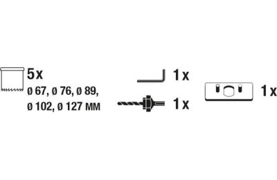 BROCA CORONA KWB 67-127 MM. 8 PZAS.