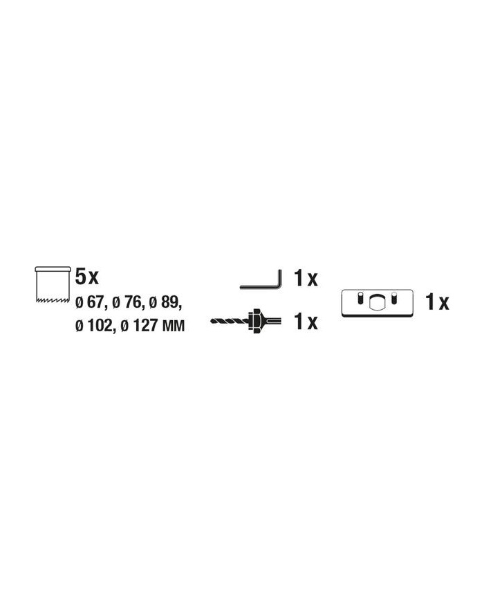 BROCA CORONA KWB 67-127 MM. 8 PZAS.