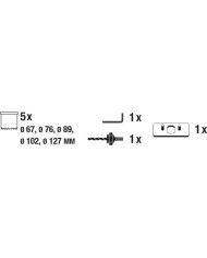 BROCA CORONA KWB 67-127 MM. 8 PZAS.