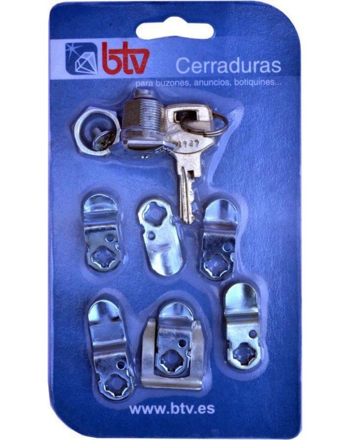 KIT CERRADURA Nº1 CROMO BTV