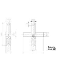 POLEA CORREDERA  80X20 MM. ESTEBRO