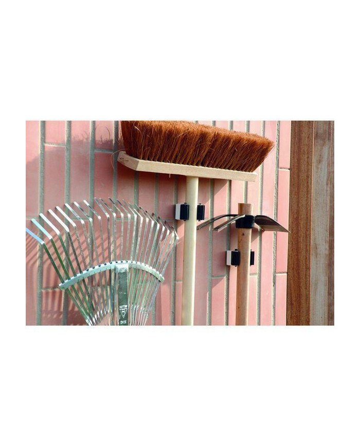 COLGADOR 1 ESCOBA BRINOX ADHES.BLANCO 2U