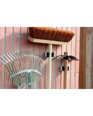 COLGADOR 1 ESCOBA BRINOX ADHES.BLANCO 2U