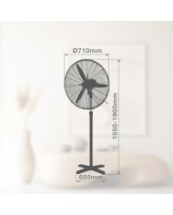 VENTILADOR PIE INDUSTRIAL GSC 71/200W.