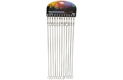 LLAVERO MOSQUETON CON CADENA 40CMS.