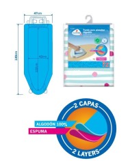 FUNDA MESA PLANCHA 130X47 CMS. ALGODON CUNCIAL