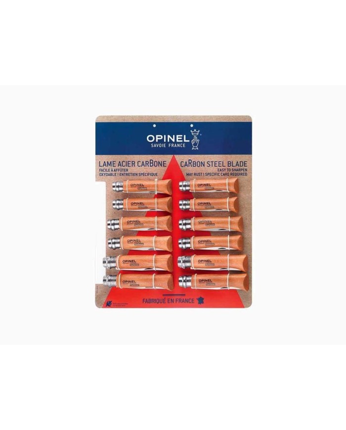 TABLA NAVAJAS OPINEL 12 PZS. CARBONO