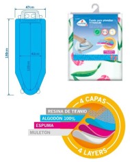 FUNDA MESA PLANCHA 130X47 CMS. TITANIO CUNCIAL