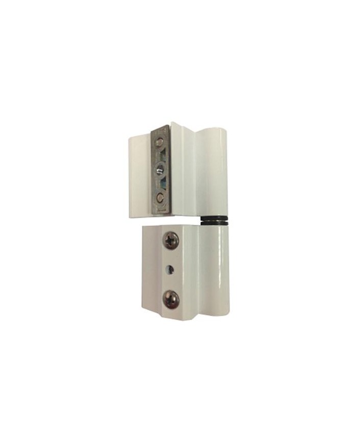 BISAGRA 40/20 MICEL IZQUIERDA ALUMINIO BLANCA