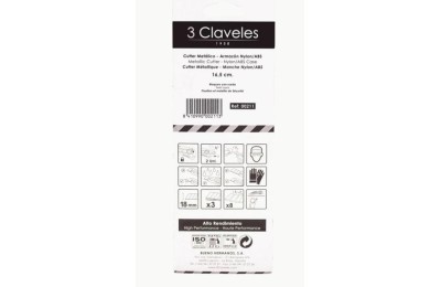 CUTTER 3 CLAVELES CON RUEDA DE BLOQUEO BIMATERIAL 18 MM.