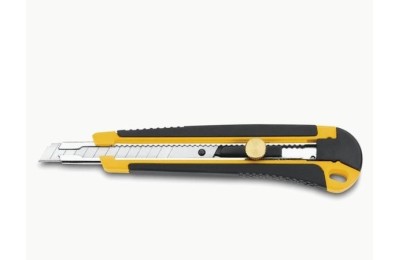 CUTTER 3 CLAVELES CON RUEDA DE BLOQUEO BIMATERIAL 9 MM.