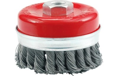 CEPILLO VOREL ACERO COPA  TRENZADO 100 MM.