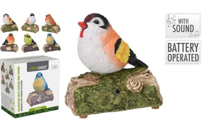 PAJARO TRONCO CON SONIDO PROGARDEN
