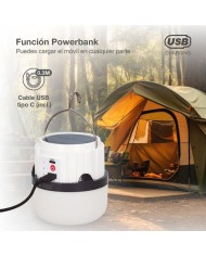 LINTERNA SOLAR LED CAMPING RECARGAB. GSC