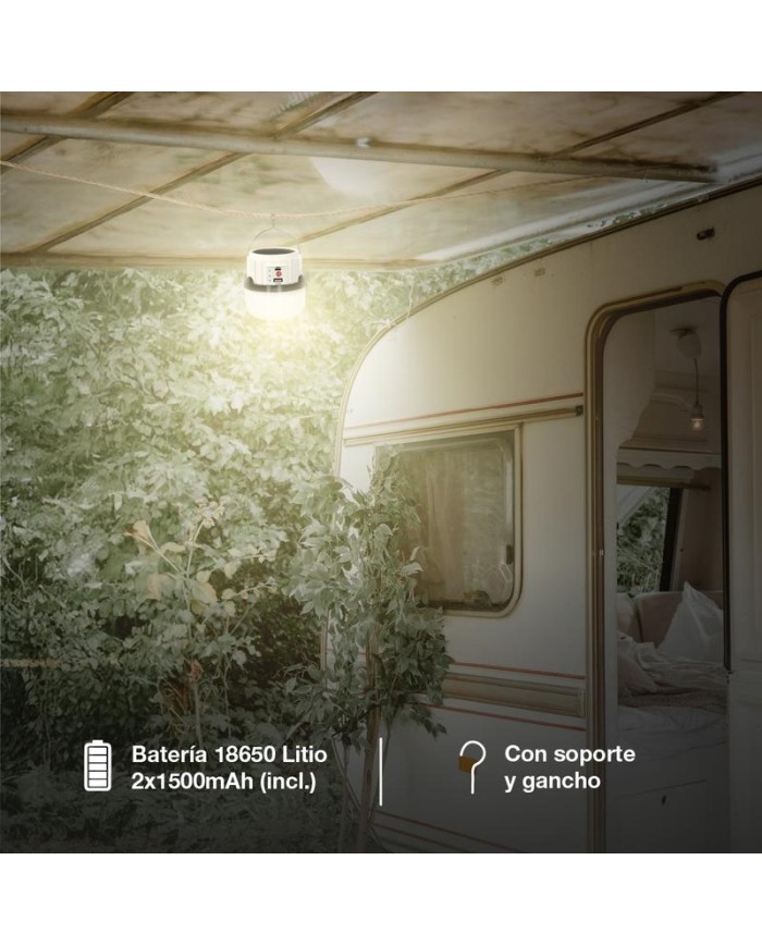 LINTERNA SOLAR LED CAMPING RECARGAB. GSC
