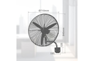 VENTILADOR PARED INDUSTRIAL GSC 71/200W.