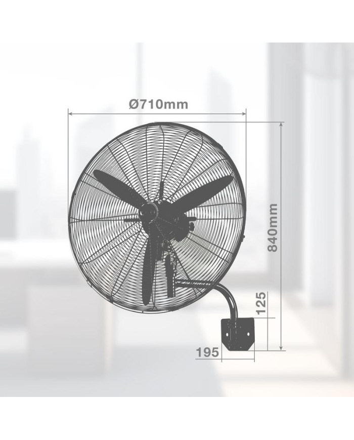 VENTILADOR PARED INDUSTRIAL GSC 71/200W.