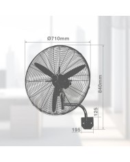 VENTILADOR PARED INDUSTRIAL GSC 71/200W.