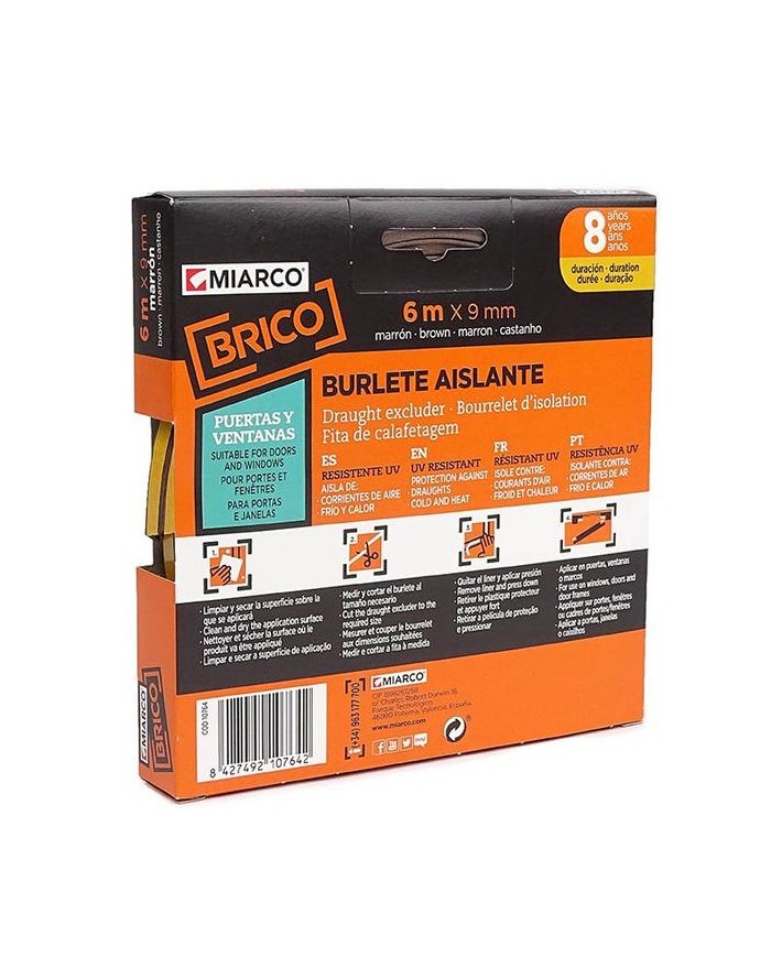 BURLETE ADH.MIARCO CAUCHO BLANCO 9MMX6MT