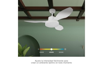 VENTILADOR TECHO 40W. 122CMS. BLANCO/MADERA GSC