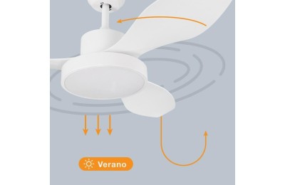 VENTILADOR TECHO 40W. 122CMS. BLANCO/MADERA GSC