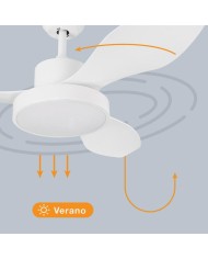 VENTILADOR TECHO 40W. 122CMS. BLANCO/MADERA GSC