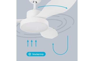 VENTILADOR TECHO 40W. 122CMS. BLANCO/MADERA GSC