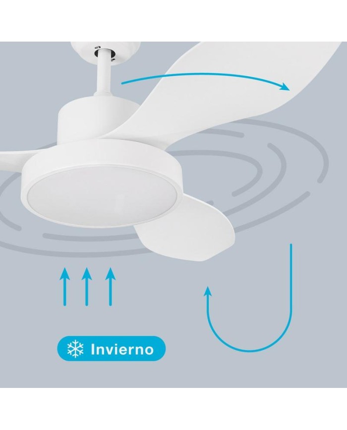 VENTILADOR TECHO 40W. 122CMS. BLANCO/MADERA GSC