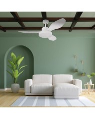 VENTILADOR TECHO 40W. 122CMS. BLANCO/MADERA GSC