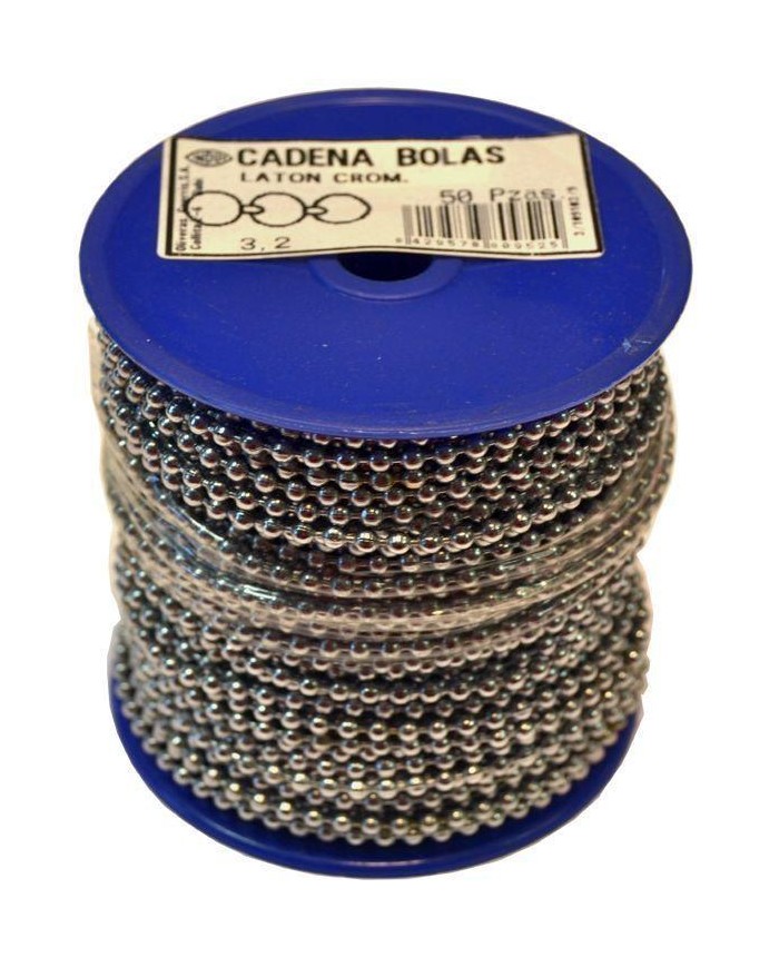 CADENA BOLAS CROMADA 3'2MM. (50MTS.)