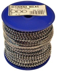 CADENA BOLAS CROMADA 3'2MM. (50MTS.)