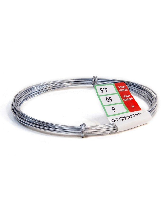 ROLLO ALAMBRE GALVANIZADO 50GR Nº 6
