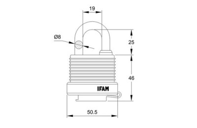 CANDADO INTEMPERIE IFAM WP (BLISTER)