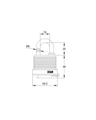 CANDADO INTEMPERIE IFAM WP (BLISTER)