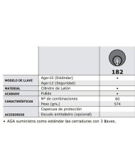 CERRADURA PERSIANA AGA 182