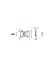 CERRADURA ARMARIO AGA R362 CILINDRO 25MM LLAVES IGUALES
