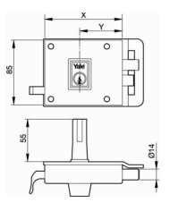 CERRADURA YALE Nº  6-10 NIQUEL DERECHA