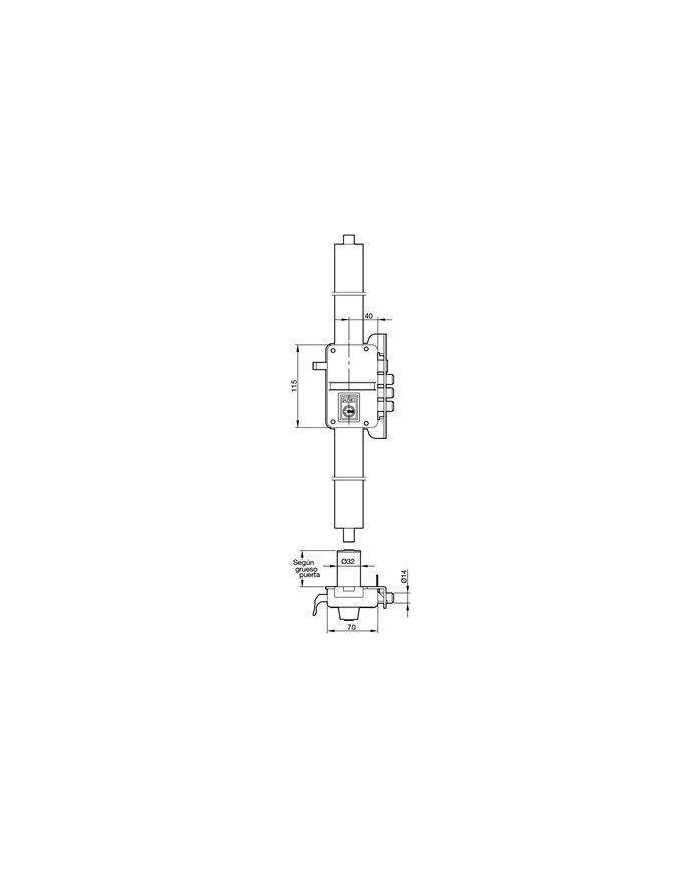 CERRADURA YALE Nº  9HP YL-6 40 MM. IZQUIERDA