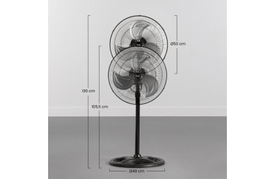 VENTILADOR PIE  75W.45CM. INDUSTRIAL RAYDAN