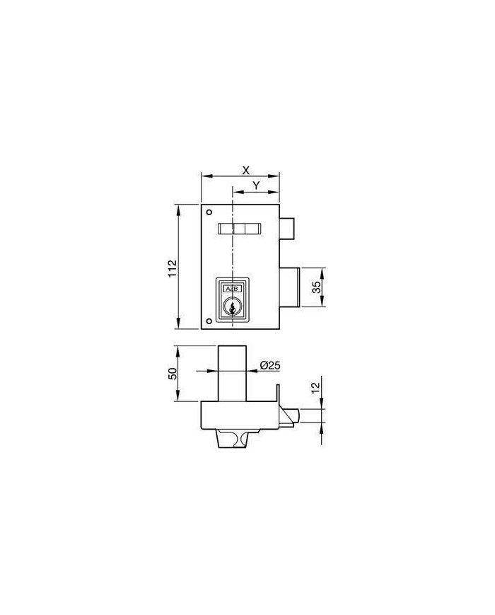 CERRADURA YALE Nº 56AP 60MM IZQUIERDA