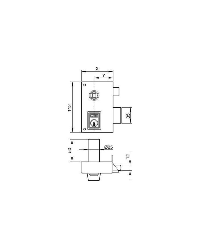 CERRADURA YALE Nº 56BP 60MM DERECHA