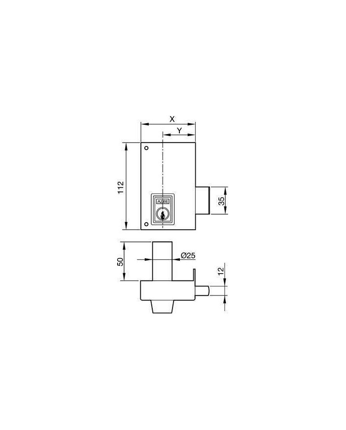 CERRADURA YALE Nº 56CP 60MM DERECHA