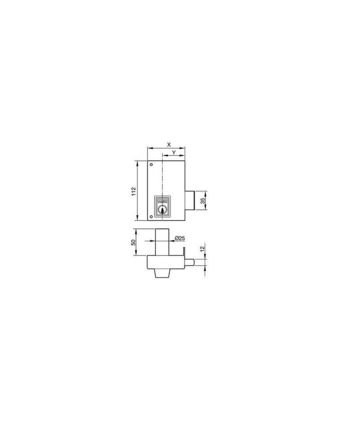 CERRADURA YALE Nº 56CPR 70MM DERECHA