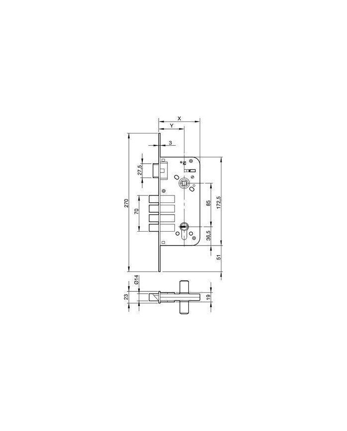CERRADURA YALE Nº8912-80 FL Y70