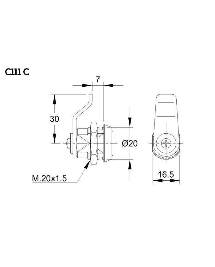 CERRADURA BUZON IFAM C-111 CURVA